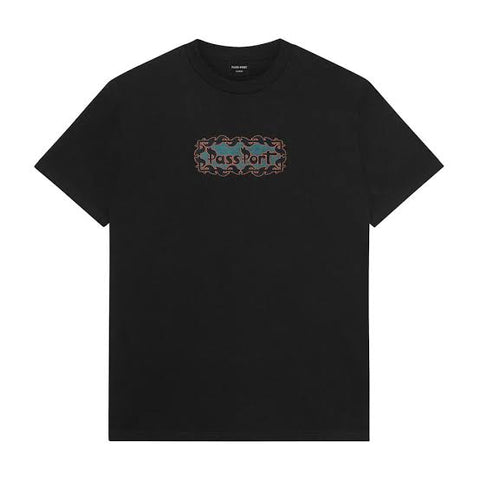 Passport Pattoned Tee - Black